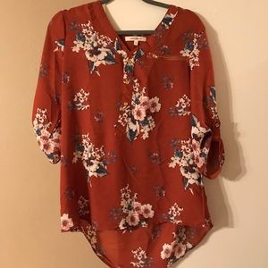 Flower print blouse